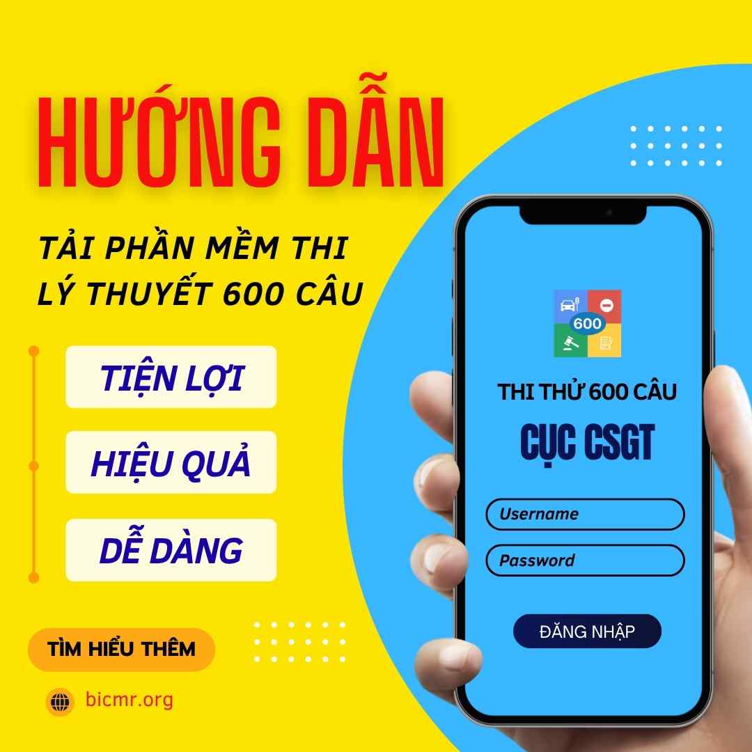 tải phần mềm thi lý thuyết b2 600 câu hỏi