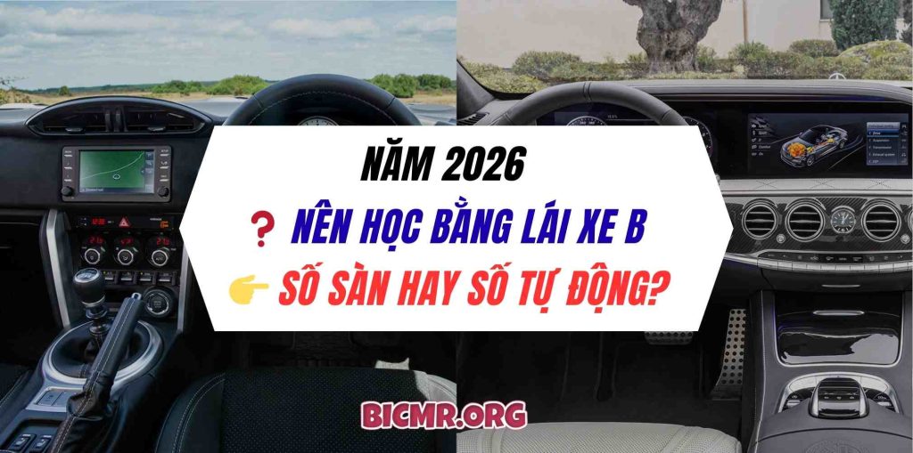 nên học bằng lái b số sàn hay số tự động